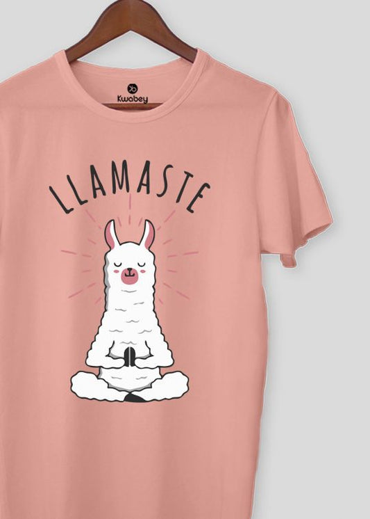 Lamaste Pastel Pink Half Sleeve T-shirt For Men