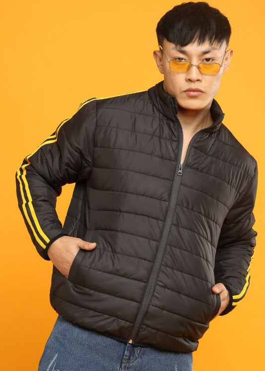 Black Designer Puffer Jacket For Men