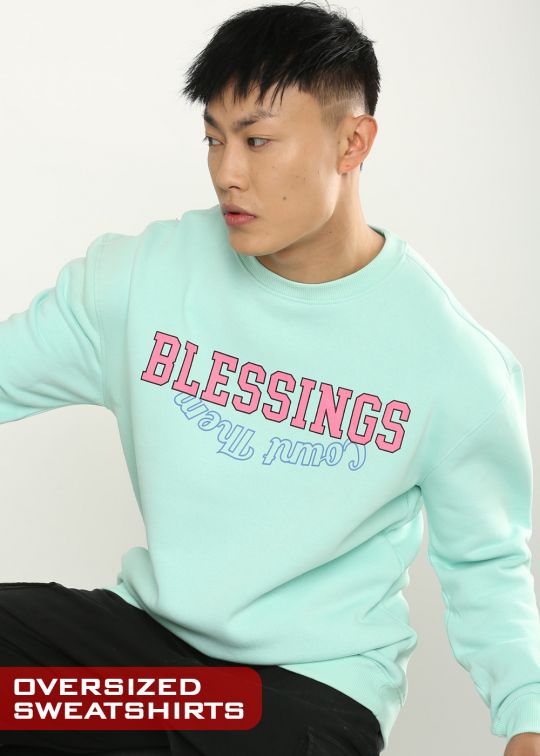 Blessings Jade Oversized Sweatshirt For Men