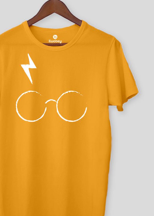 Harry Potter Mustard Half Sleeve T-shirt For Men