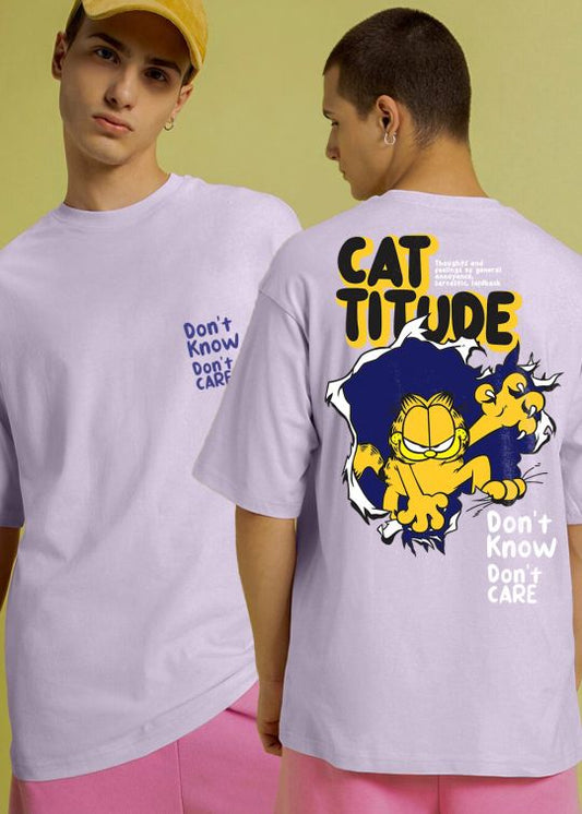 Dont Know Dont Care Lilac Oversized T-Shirt For Men
