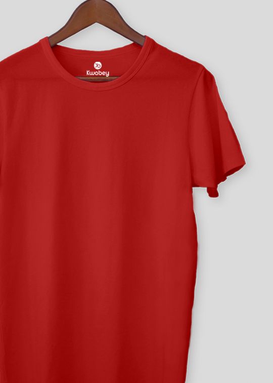 Cherish The Basic Red Half Sleeve T-Shirt For Men