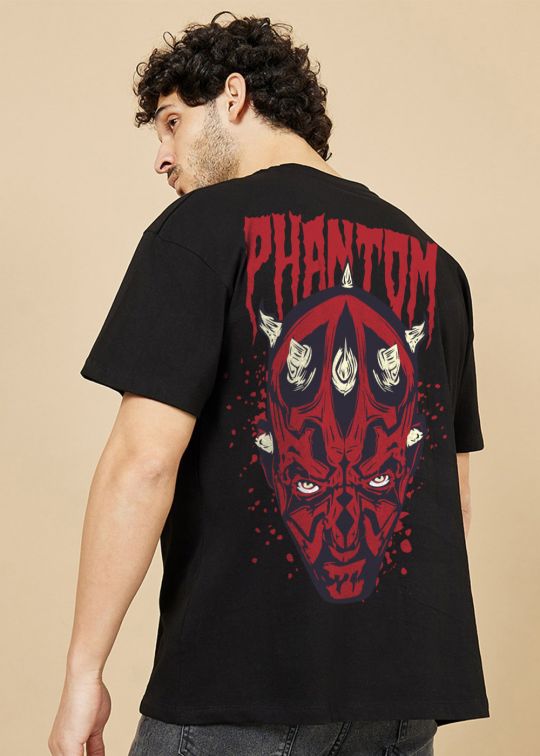 Phantom Black Oversized T-shirt For Men