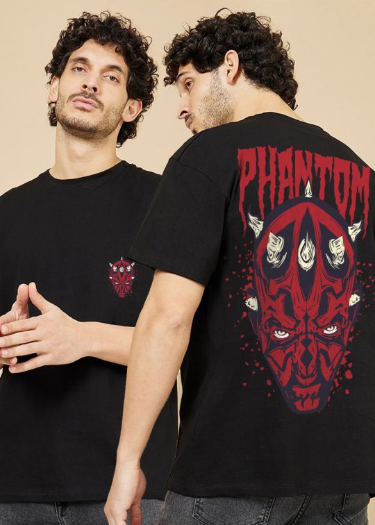 Phantom Black Oversized T-shirt For Men