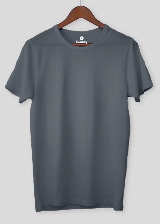 Cherish The Basic Stone Grey Half Sleeve T-Shirt For Men