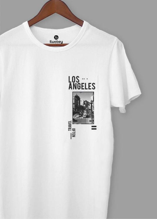 Travel Often White Half Sleeve T-Shirt For Men