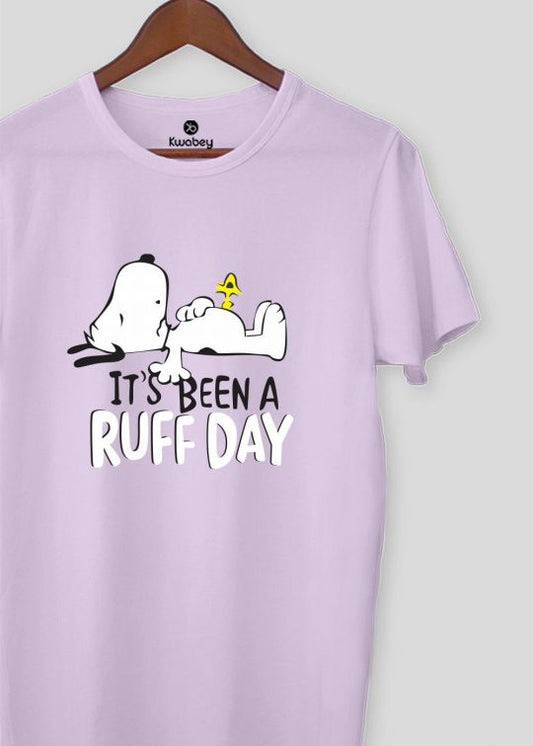 Ruff Day Lilac Half Sleeve T-Shirt For Men