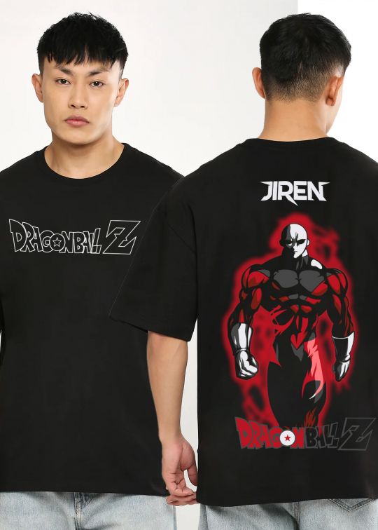 Jiren Printed Black Oversized T-Shirt For Men
