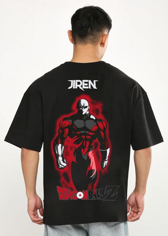 Jiren Printed Black Oversized T-Shirt For Men