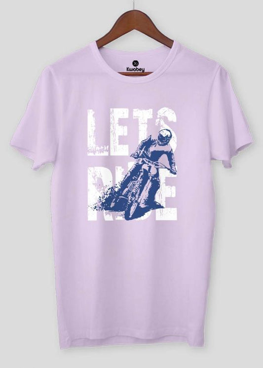 Ride It Lilac Half Sleeve T-shirt For Men