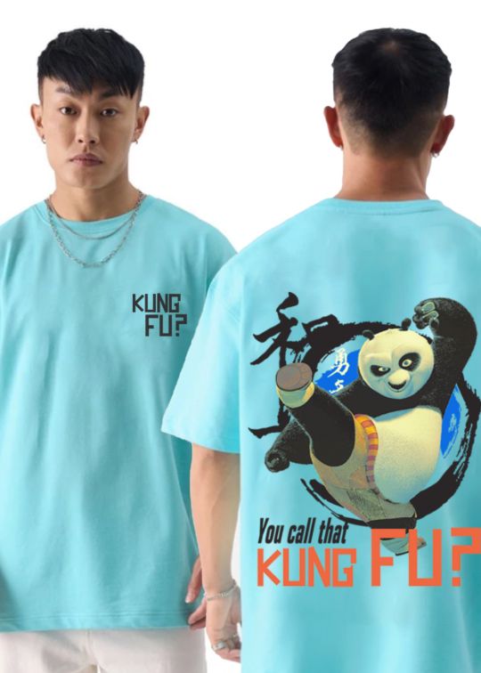 You Call That Kung Fu Aqua Oversized T-Shirt FOr Men
