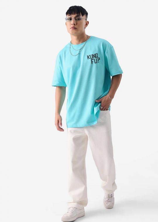 You Call That Kung Fu Aqua Oversized T-Shirt FOr Men