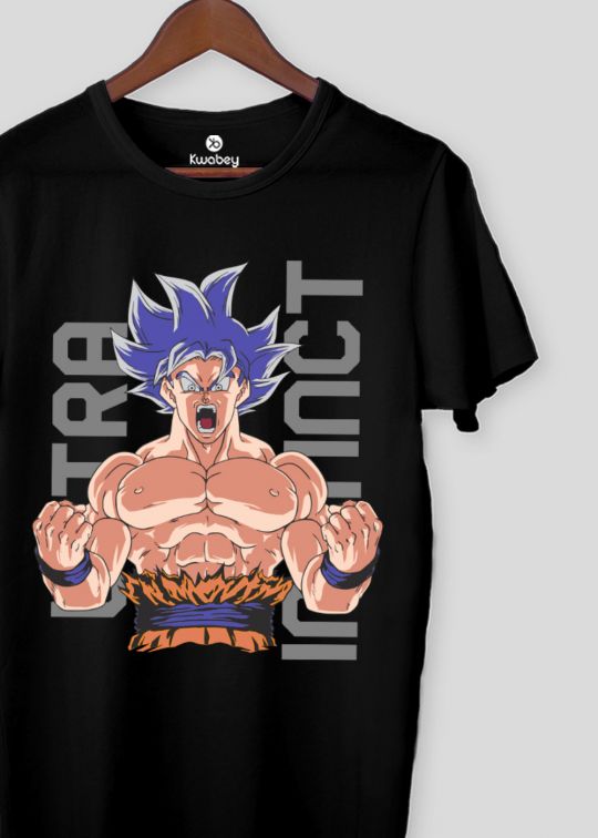 Ultra Instinct Goku Black Half Sleeve T-Shirt For Men