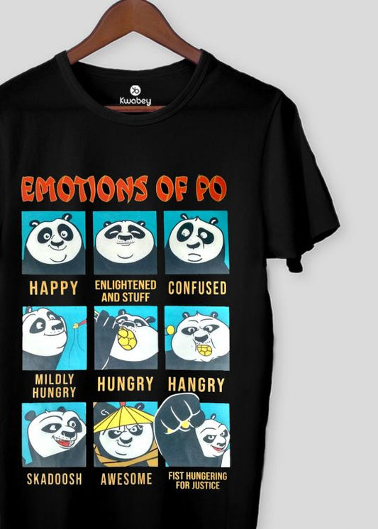 Emotions Of PO Black Half Sleeve T-Shirt For Men