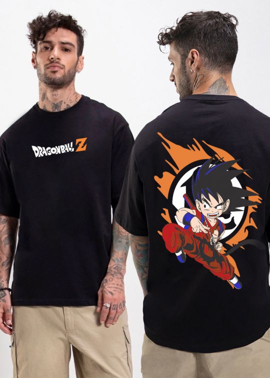 Kid Goku Orange Black Oversized T-shirt For Men