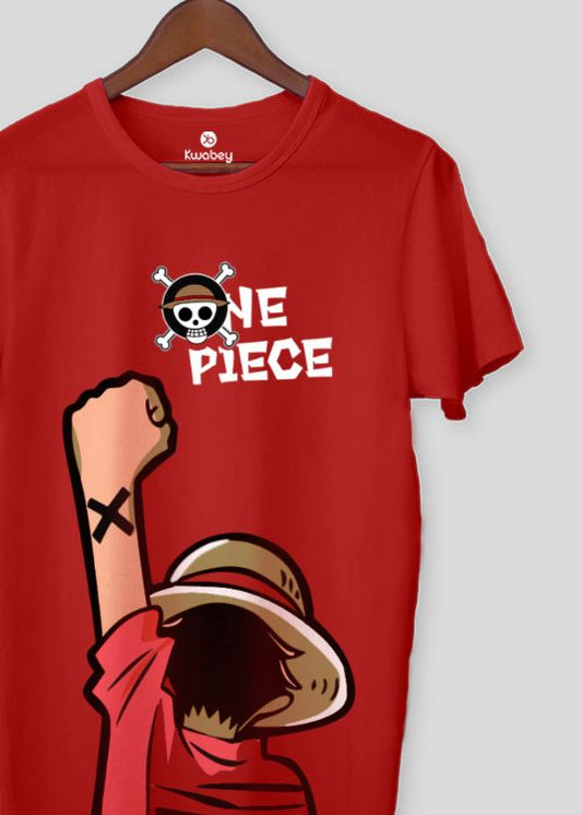 Regular One Piece Red Half Sleeve T-Shirt For Men