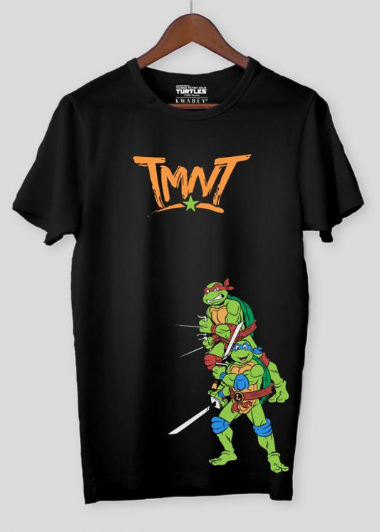 Offical TMNT Side Printed Black T-Shirt For Men