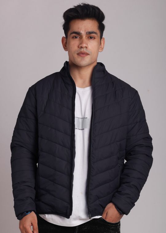 Navy Puffer Jacket For Men