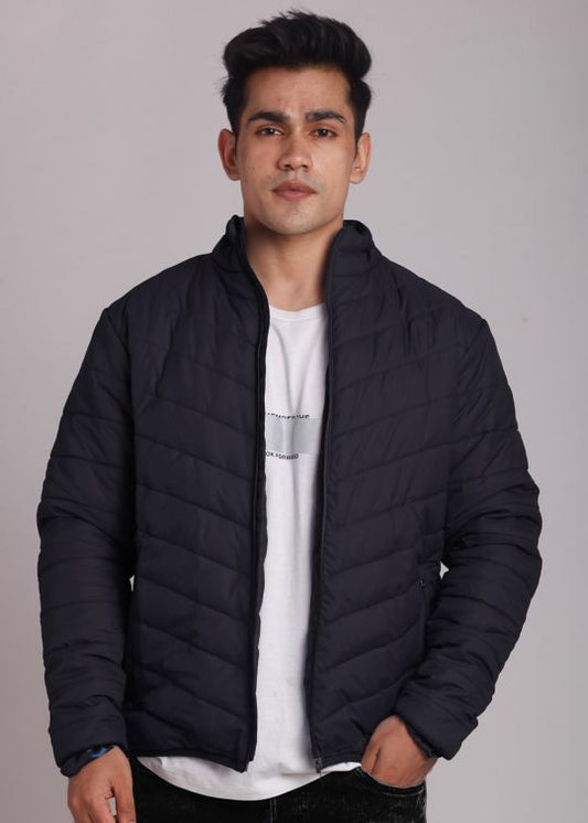 Navy Puffer Jacket For Men