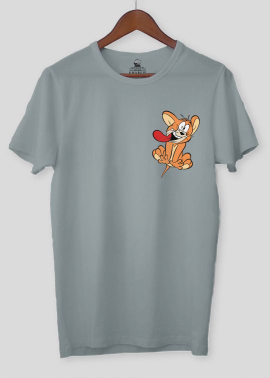 Offical Crazy Jerry Ultimate Grey Half SleeveT-Shirt For Men