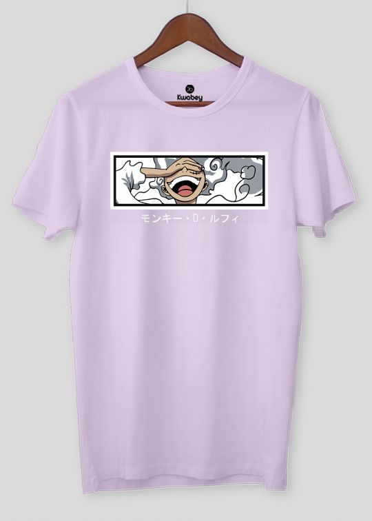 Luffy Gear Lilac Half Sleeve T-Shirt For Men