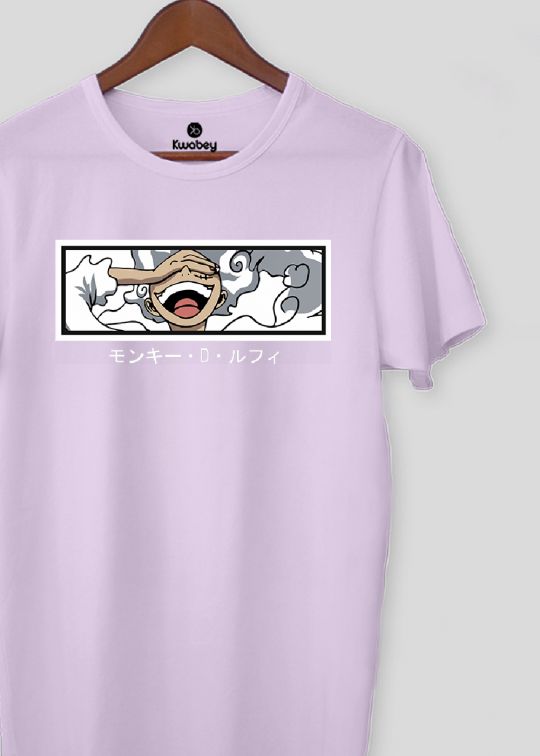 Luffy Gear Lilac Half Sleeve T-Shirt For Men