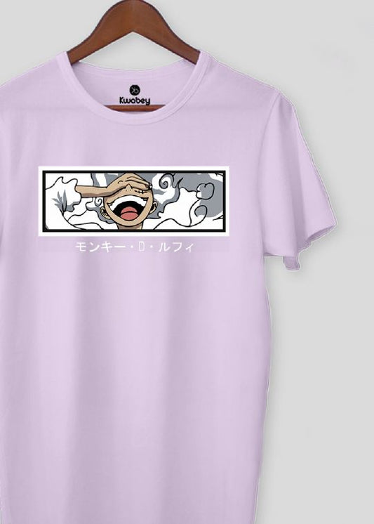 Luffy Gear Lilac Half Sleeve T-Shirt For Men