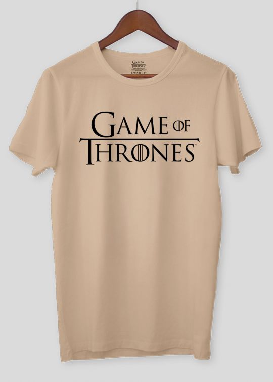 Offical Game Of Thrones Beige Half Sleeve T-Shirt For Men