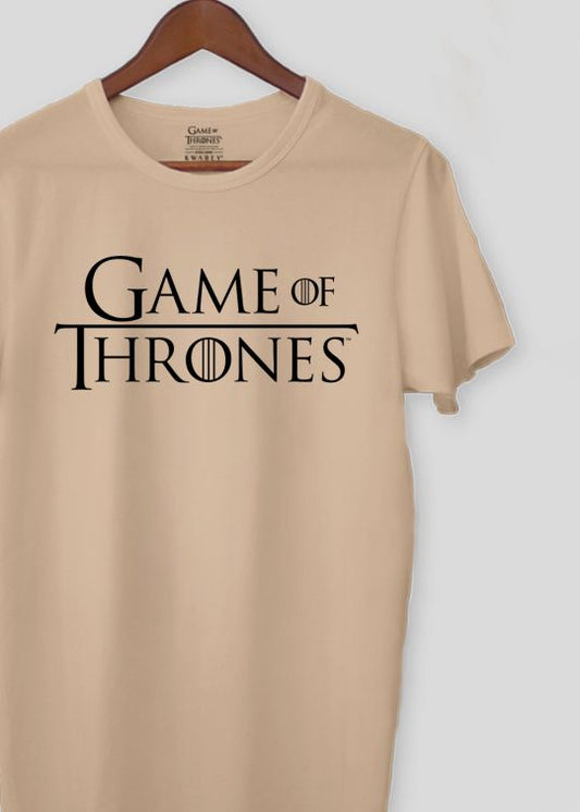 Offical Game Of Thrones Beige Half Sleeve T-Shirt For Men
