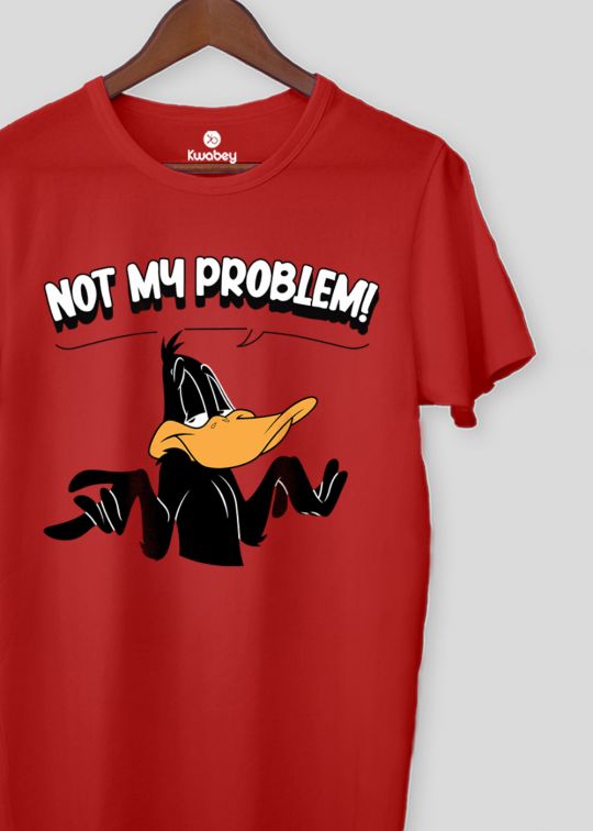 Not My Problem Red Half Sleeve T-shirt For Men