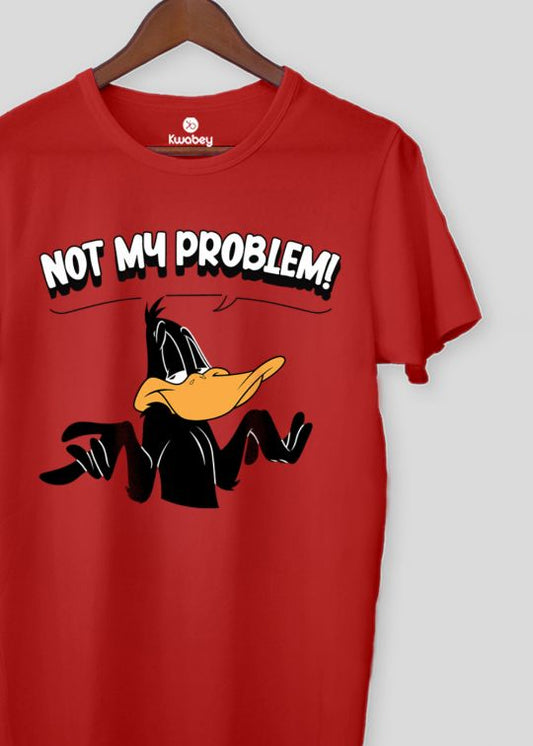 Not My Problem Red Half Sleeve T-shirt For Men
