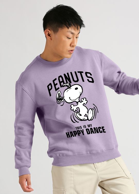 Peanuts Snoopy Lilac Oversized Sweatshirt For Men