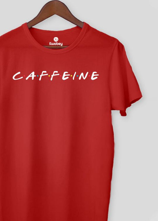 Caffine Red Half Sleeve T-Shirt For Men