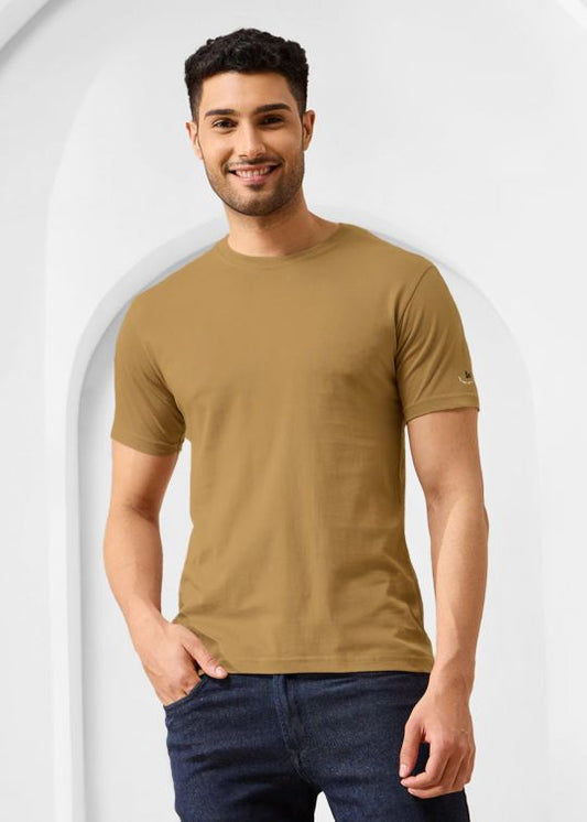 Solid Bistre Half Sleeve RN T-Shirt