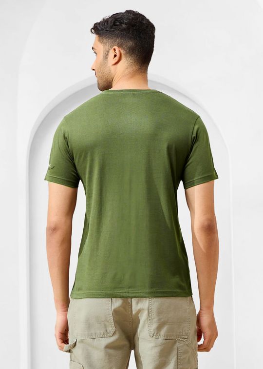 Solid Sphagnum Half Sleeve RN T-Shirt