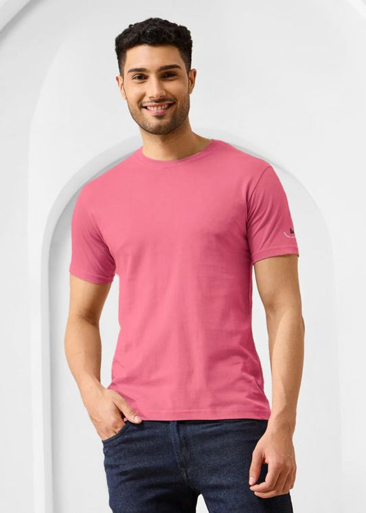 Solid Hot Pink Half Sleeve RN T-Shirt