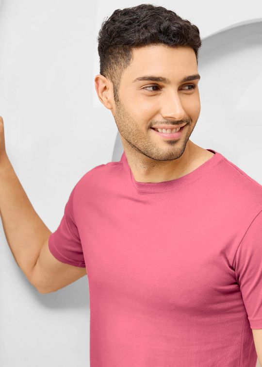 Solid Hot Pink Half Sleeve RN T-Shirt