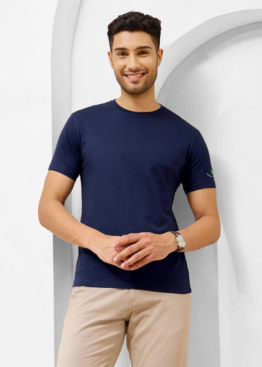 Solid Navy Half Sleeve RN T-Shirt