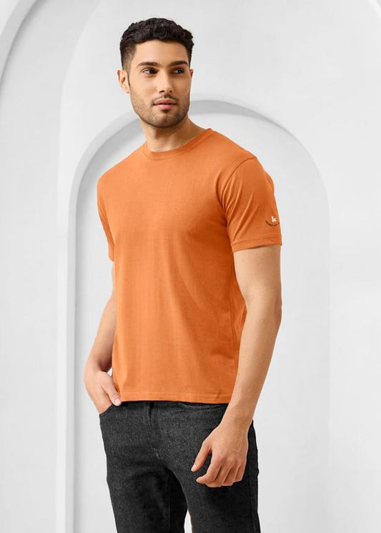 Solid Tangerine Half Sleeve RN T-Shirt