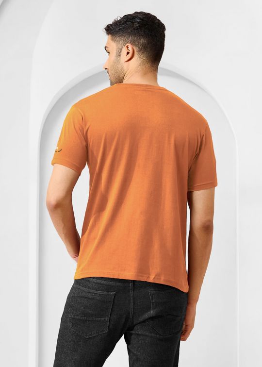 Solid Tangerine Half Sleeve RN T-Shirt