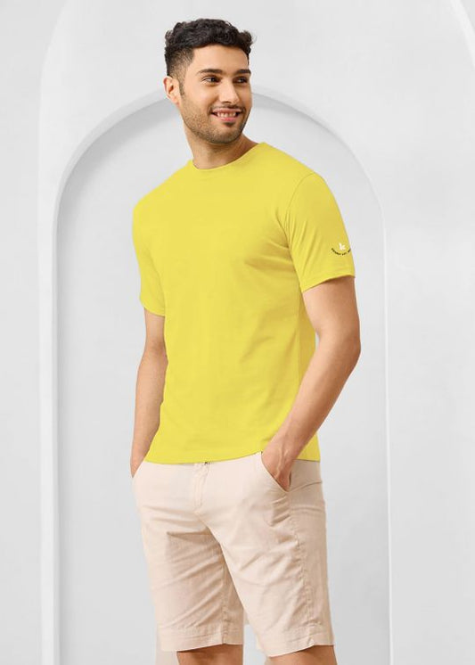 Solid Yellow Half Sleeve RN T-Shirt