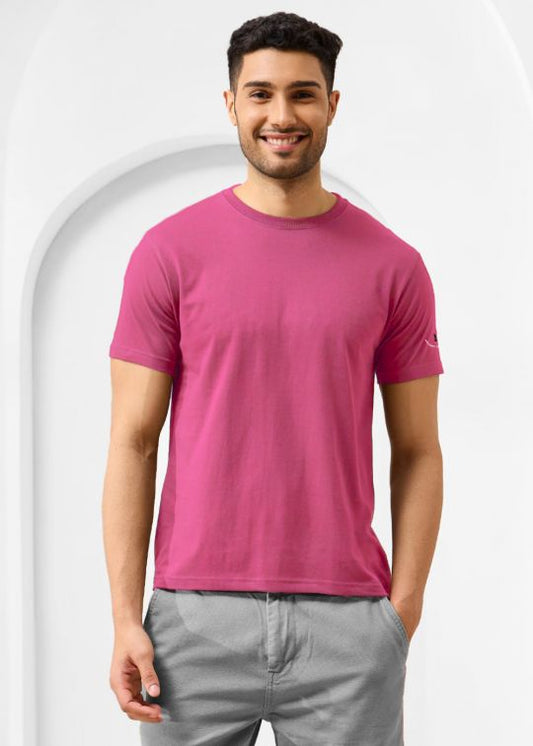 Solid Raspberry Sorbet Half Sleeve RN T-Shirt