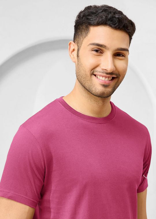 Solid Raspberry Sorbet Half Sleeve RN T-Shirt