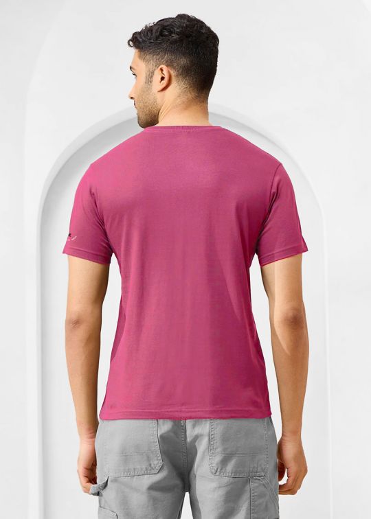 Solid Raspberry Sorbet Half Sleeve RN T-Shirt
