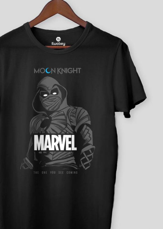 Moon Knight Black Half Sleeve T-shirt For Men