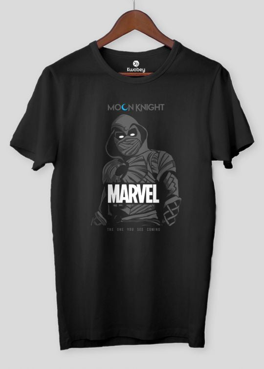 Moon Knight Black Half Sleeve T-shirt For Men