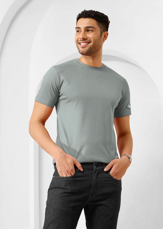 Solid Ultimate Grey Half Sleeve RN T-Shirt