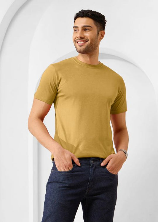 Solid Golden Spice Half Sleeve RN T-Shirt