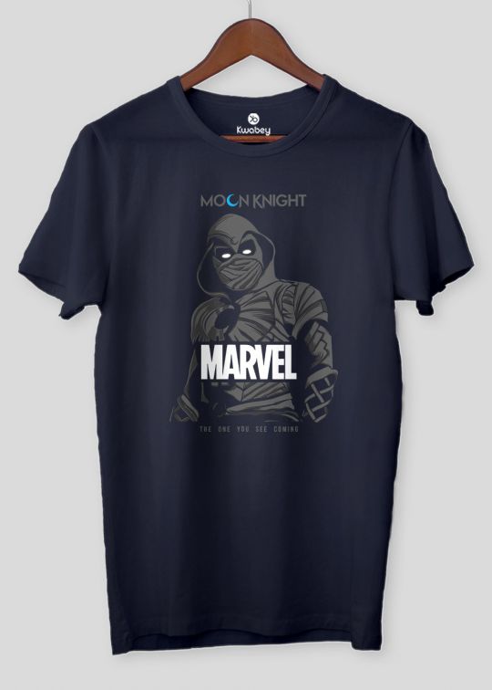 Moon Knight Navy Half Sleeve T-shirt For Men