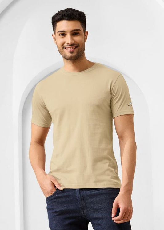 Solid Irish Cream Half Sleeve RN T-Shirt